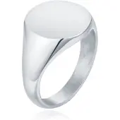 Cilla Jewels Zilverkleurige Dames Zegelring van Edelstaal-16mm