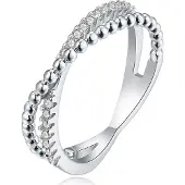 LGT JWLS Dames Ring Verzilverd met Zirkonia-16mm
