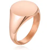 Cilla Jewels Rose Kleurige Dames Zegelring van Edelstaal-16mm