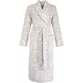 Irresistible Dames Badjas - Fleece - Sjaalkraag - Grijs - Maat XL