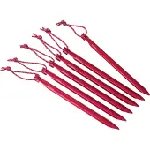 MSR - Groundhog Tent Stakes 6 x 19 cm, rood