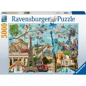 Ravensburger puzzel Big City Collage - Legpuzzel - 5000 stukjes