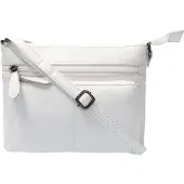 LEATHER DESIGN Schoudertas Wit