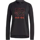Adidas Five Ten Women's Long Sleeve Jersey Black/Red || Maat: XS