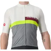 Castelli A Blocco Korte Mouw Jersey Wit Grijs, Maat XL