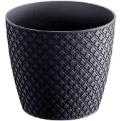 Prosperplast plantenpot/bloempot - kunststof - antraciet - D22 x H19 cm - Plantenpotten