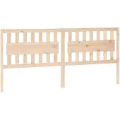vidaXL Hoofdbord 205,5x4x100 cm massief grenenhout