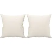 vidaXL Sierkussens 2 st 40x40 cm kunstleer crèmekleurig