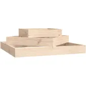 vidaXL Plantenbak 83x83x27 cm massief grenenhout