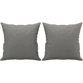 vidaXL Sierkussens 2 st 40x40 cm stof donkergrijs