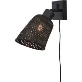 Good&Mojo Bamboe LED Wandlamp Java | 1X E27 Max 60W | Black