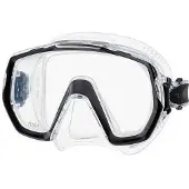 Tusa Freedom Elite – Premium snorkelmasker & duikbril met single lens, breed gezichtsveld en Freedom Technology – Transparant/Zwart – M1003 BK