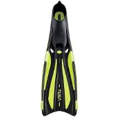 Tusa Solla - High-Performance full-foot duikvinnen met ForcElast-technologie en 20° angled blade design voor efficiënte voortstuwing - Zwart/Geel - FF-23 - Maat XL (46–47) - (28–29,5 cm)