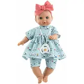 Paola Reina pop Sonia panda jurk met geluid - 36 cm