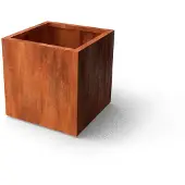 Geroba Plantenbak Quadra roestkleurig 70x70x70 cm