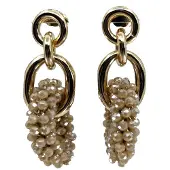Go Dutch Label Oorknoppen 3 ringen champagne