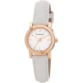 Burberry BU9209 Rose Goudkleurig Wit Leer Vrouwenhorloge