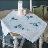 Vervaco - Tafelkleed kit - Kerst - Moderne dennenbomen - PN-0197923 - Borduren - Borduurpakket - Borduurpakket volwassenen - Borduurpakket kind