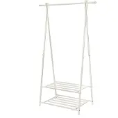 Nancy Nancy's Kledingrek - Kledingstandaard Met Schoenenrek - Wit - 83 x 41,5 x 6,4 cm