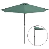 vidaXL Balkonparasol half met aluminium paal 270x144 cm groen
