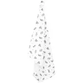 Clayre & Eef Theedoek 50x70 cm Grijs Wit Katoen Katten Keukenhanddoek Grijs Keukenhanddoek