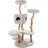 Flamingo -Kattenmeubel-Yuna-100x74x163-wit-en-naturel