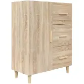 vidaXL Dressoir 69,5x34x90 cm bewerkt hout sonoma eikenkleurig
