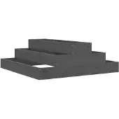 vidaXL Plantenbak 80x80x27 cm massief grenenhout grijs