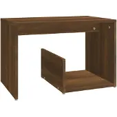 vidaXL Bijzettafel 59x36x38 cm bewerkt hout bruin eikenkleur
