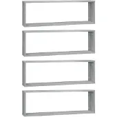 vidaXL Wandschappen kubus 4 st 80x15x26,5 cm bewerkt hout grijs sonoma