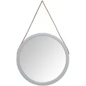 vidaXL Wandspiegel Met Band Ø 55 Cm Zilverkleurig