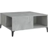 vidaXL Salontafel 80x80x36,5 cm bewerkt hout betongrijs