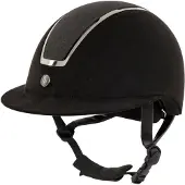 Br Rijhelm Omega Microfiber met Glitter top Black/Gunmetal - 52/54
