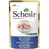 Schesir 12x Kattenvoer Tonijn - Zeebaars in Gelei 85 gr