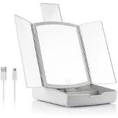 Huismerk Premium 3 in 1 Opvouwbare Ledspiegel Met Make-up Organiser Panomir - 38,5 x 33,5 x 29 cm