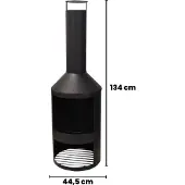 Progarden Pro Garden tuinvuurplaats, staal - 134 cm - zwart