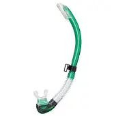 Tusa Platina II Hyperdry – Premium snorkel met Hyperdry-systeem en hypoallergene siliconen mondstuk – Lichtgroen/Transparant – SP-170 EG
