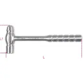 Beta 1377INOX 340 Bolbankhamers | ronde koppen | voor koper en tinsmederijen | vervaardigd uit roestvast staal - 013770634 013770634