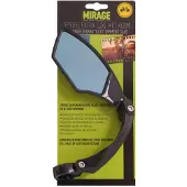 Mirage Lichtdimmende spiegel - onbreekbaar glas - zwart - stuurklem links - 10.6 cm