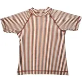 SLIPSTOP UV Shirt – Cognac stripe - 12-18 mnd