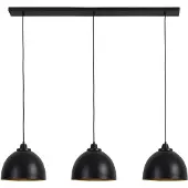 Light & Living Landelijke Hanglamp Kylie 3 Lichts Zwart