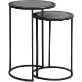 Light & Living Bijzettafel Talca Set van 2 stuks, lood antiek