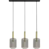 Light & Living Hanglamp 3L 100x22x32 cm LEKAR antiek brons+smoke glas