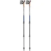 LEKI Traveller Carbon Nordic Walking Stokken Blauw/Grijs (90-130 cm) || Maat: 130