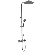 Xenz Duero - Thermostatisch opbouw doucheset telescopisch PVD grafiet