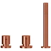 Xenz Duero badrandkraan 3 gats thermostatisch oud koper