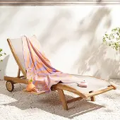 Beachwave strandlaken Swirl - roze/oranje (velours) (180x100 cm)