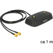 DeLOCK Antenne basis LTE MIMO voor 2 SMA antennes - 1 meter