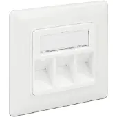 DeLOCK Keystone Wall Outlet 3 Port compact