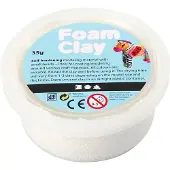 Creativ Company Foam Clay, zelfuithardende klei, wit, 35 gram